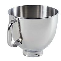 5 Qt / 4.8 L Tilt-Head Polished Stainless Steel Bowl with Comfortable Handle